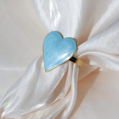 The Marbled Statement Ring on silk