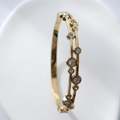 The Constellation Double Band Bangle on white back ground