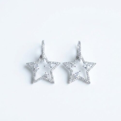 Celestial Open Star Drop Earrings