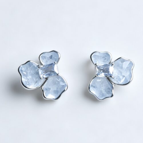 Minimalist Geometric Stone Stud Earrings