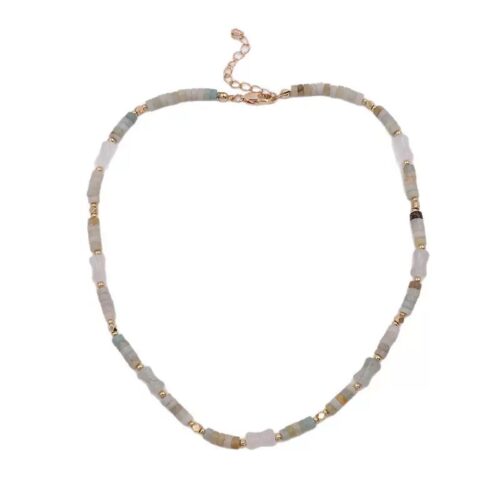 Pastel Gemstone Beaded Choker Necklace